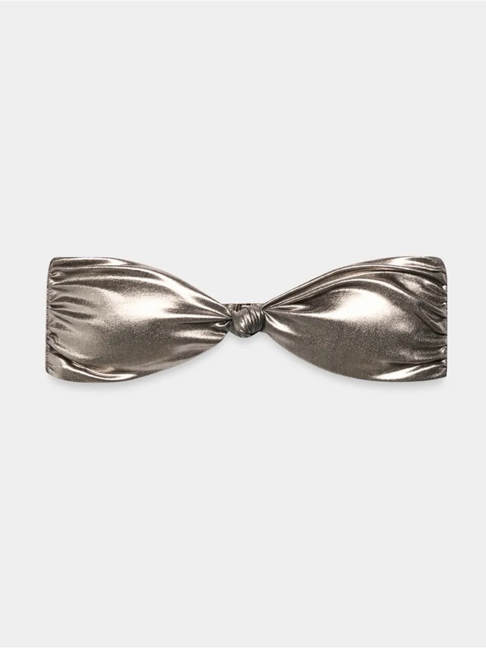 ZARA METALLIC BANDEAU BIKINI TOP - Picture 4 of 5